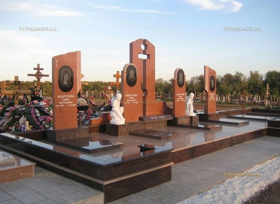 Комплексное оформление захоронений, гранитные памятники