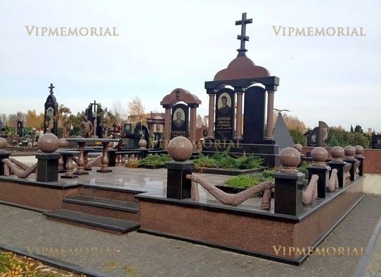 Комплексное оформление захоронений, мраморные памятники