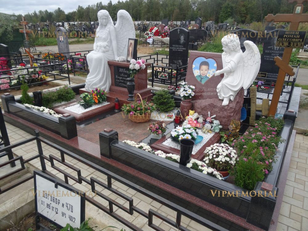 Благоустройство могил на кладбище, оформление захоронений